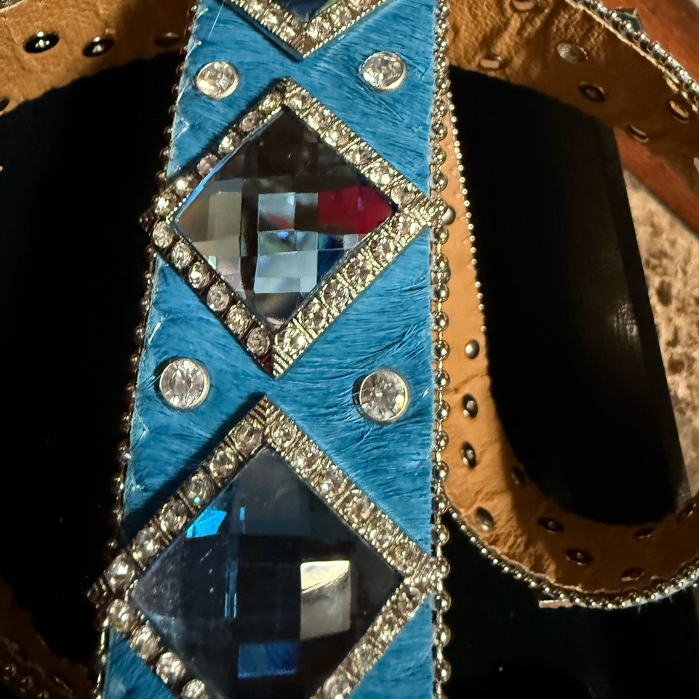 Blue Embellished Belt - Picture 5 of 10